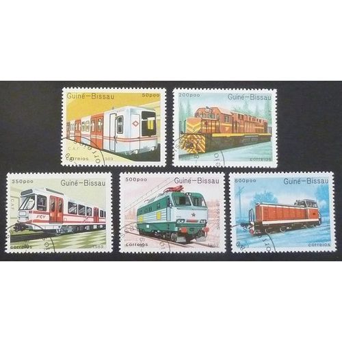 Guinée Bissau Oblitéré Y Et T N° 521 523 À 526 Lot De 5 Timbres De 1989