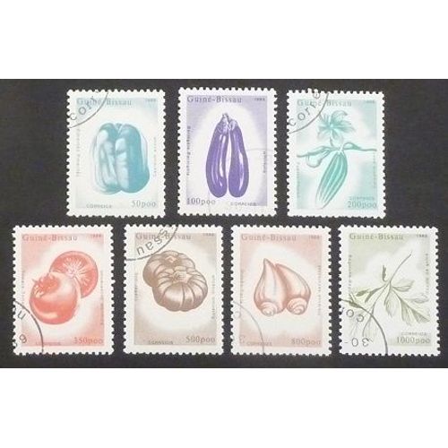Guinée Bissau Oblitéré Y T N° 549 À 555 Lot De 7 Timbres De 1989 Série Complète