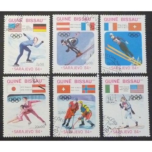 Guinée Bissau Oblitéré Y Et T N° 252 À 257 Lot De 6 Timbres De 1989