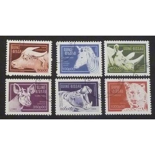 Guinée Bissau Oblitéré Y Et T N° 556 À 562 Lot De 6 Timbres De 1989