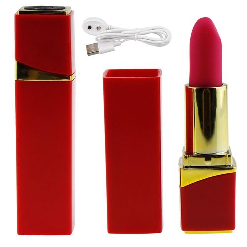 Mini Vibrateur De Rouge À Lèvres Portable Pour Femmes, Rechargeable Par Usb, 10 Vitesses, Pour Stimulation Clitoridienne Féminin