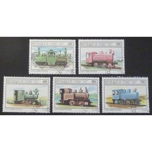 Tchad Oblitéré Lot De 5 Timbres De 1999