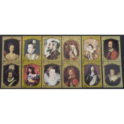 Tchad Oblitéré Lot De 12 Timbres