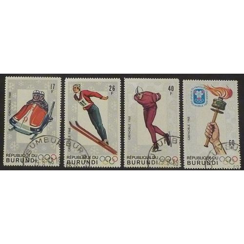 Burundi Oblitéré Y Et T N° 263 À 266 Lot De 4 Timbres De 1968