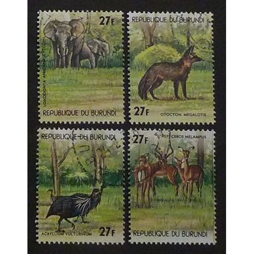 Burundi Oblitéré Y Et T N° 729 À 732 Lot De 4 Timbres De 1977