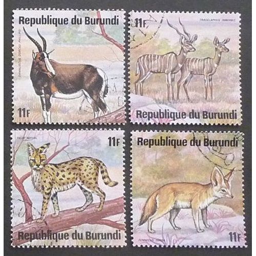 Burundi Oblitéré Y Et T N° 665 À 668 Lot De 4 Timbres De 1975