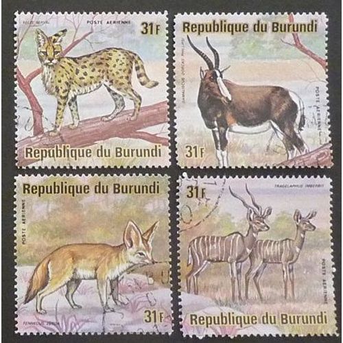 Burundi Oblitéré Y Et T N° 388 À 391 Lot De 4 Timbres De 1975