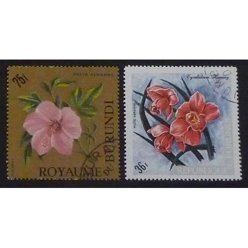 Burundi Oblitéré Lot De 2 Timbres