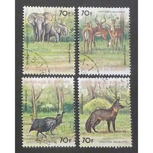 Burundi Oblitéré Y Et T N° 465 À 468 Lot De 4 Timbres De 1977