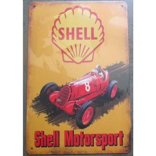 Plaque Shell Motorsport Voiture Ancienne Affiche Pub Tole Métal