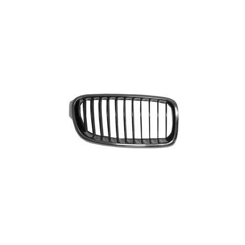 Grille Calandre Droite Basic Gris Avec Cadre Chrome Pour Bmw Serie 3