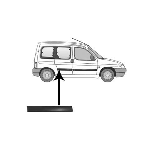 Moulure Porte Laterale Droite 145mm Berlingo Pour Citroen Berlingo