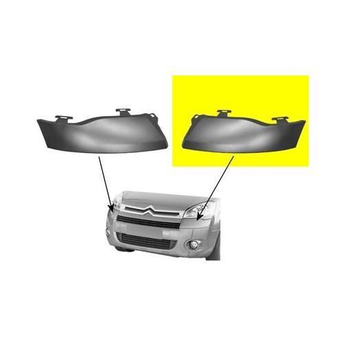 Moulure Phare Gauche <12 Appret Sans Lave-Phares Pour Citroen Berlingo