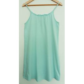 Chemise De Nuit. T Shirt De Nuit. Nuisette. Vert D'eau. Coton. 14 Ans