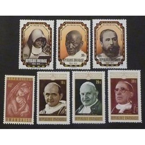 Rwanda Neuf Lot De 7 Timbres De 1965