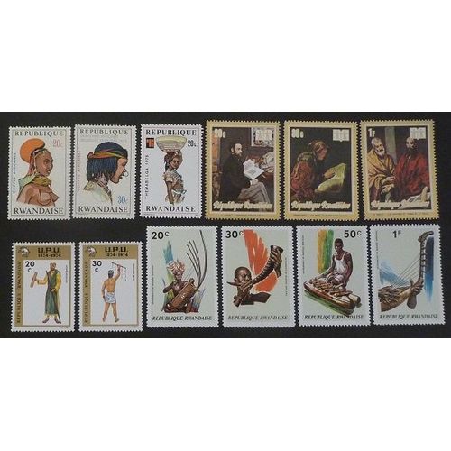 Rwanda Neuf Lot De 12 Timbres De 1971