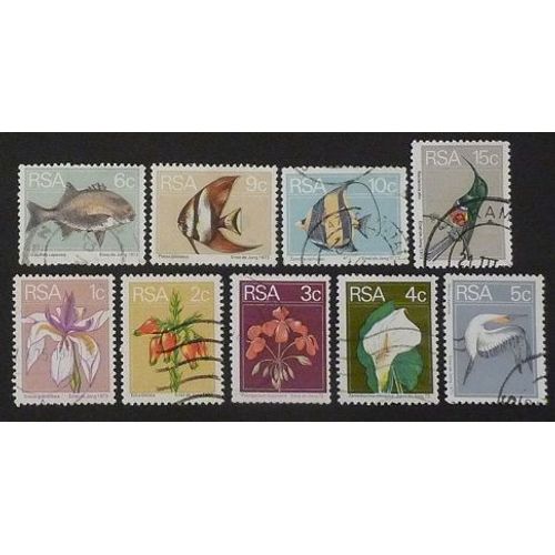Afrique Du Sud Oblitéré Lot De 9 Timbres De 1974