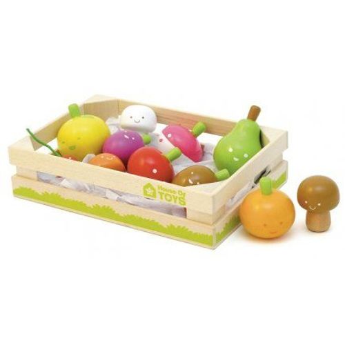 Jeu D Imitation - Cagette De 12 Fruits Et Legumes - Marchande - Cuisine