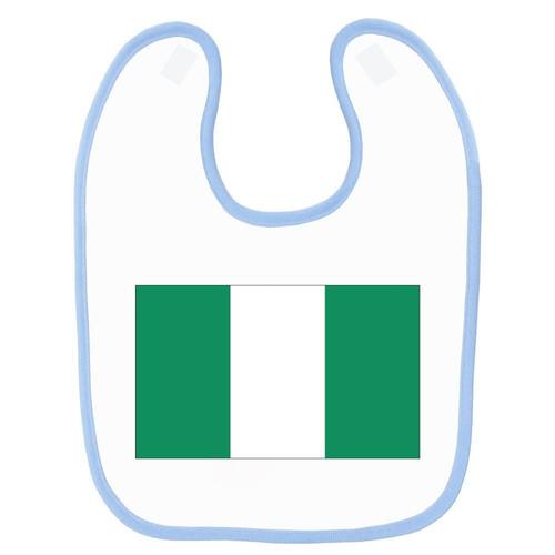 Bavoir Bébé Imprimé Drapeau Nigeria Bleu