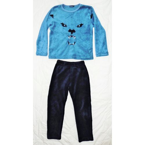 Pyjama Monstre Bleu. Eponge. In Extenso. Polyester. Taille 10 Ans