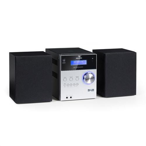 auna MC-20 DAB Micro chaîne stéréo CD MP3 radio FM DAB+ Bluetooth - argent