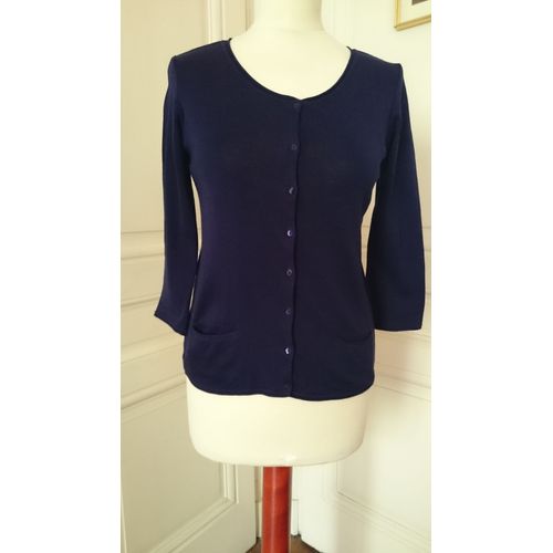 Gilet Comptoir Des Cotonniers Bleu Marine Taille S Neuf.