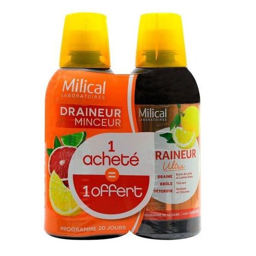 Milical Draineur Agrumes 2x500ml 