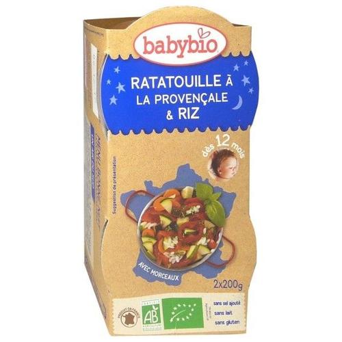 Babybio Bols Bonne Nuit Ratatouille À La Provençale Et Riz 2x200g