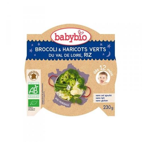 Babybio Assiette Brocoli Et Haricots Verts Du Val De Loire Et Riz 230g