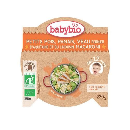 Babybio Assiette Petits Pois Panais Veau Macaroni 230g