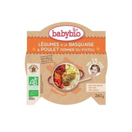 Babybio Assiette Légumes Basquaise Et Poulet 260g