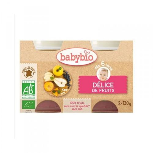 Babybio Petits Pots Délice De Fruits 2x130g