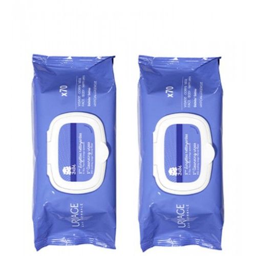 Uriage Bébé 1ères Lingettes Nettoyantes Lot De 2 X 70