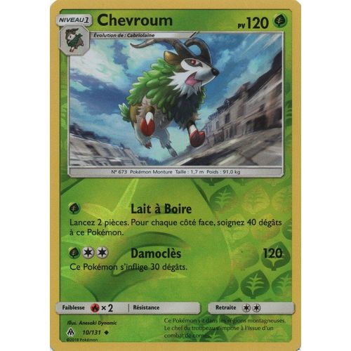 Carte Francaise Chevroum Reverse 10/131 Lumière Interdite Pokemon