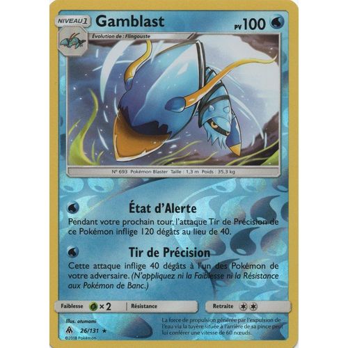Carte Francaise Gamblast Reverse 26/131 Lumière Interdite Pokemon
