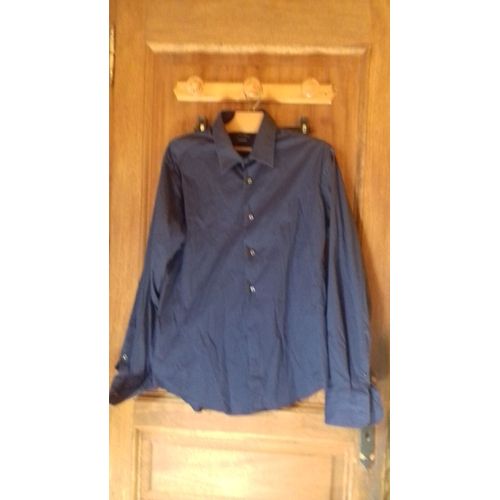 Chemise Zara T 42 Bleu Marine Homme