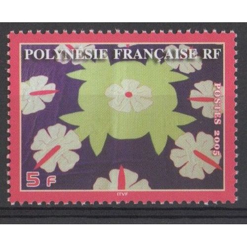Timbre France Polynésie Française 2005 Yvert Et Tellier N°742 Tifaifai Artisanat Neuf** Sans Traces De Charnière