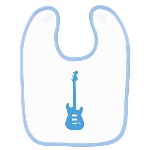 Bavoir Bébé Imprimé Guitare Bleu