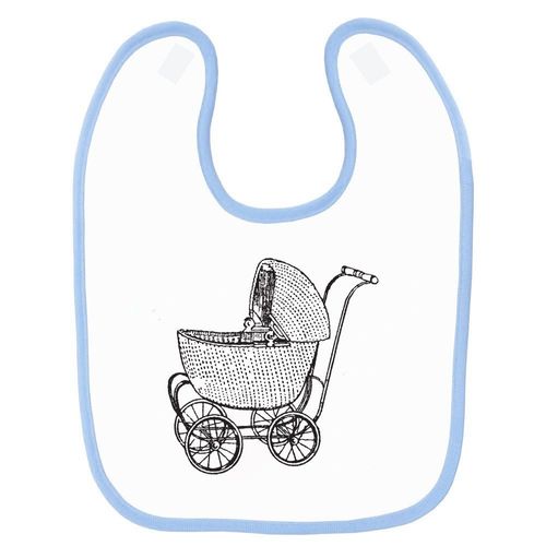 Bavoir Bébé Imprimé Poussette Baby Bleu