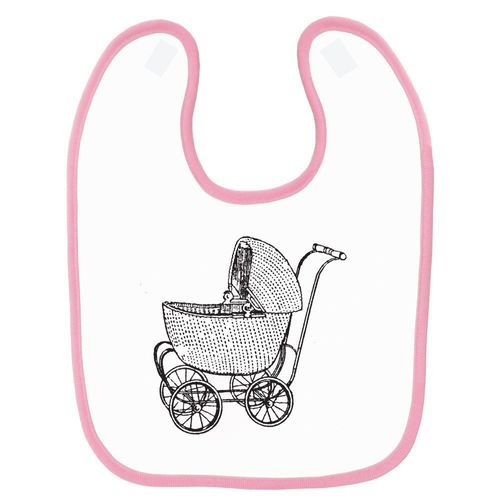 Bavoir Bébé Imprimé Poussette Baby Rose