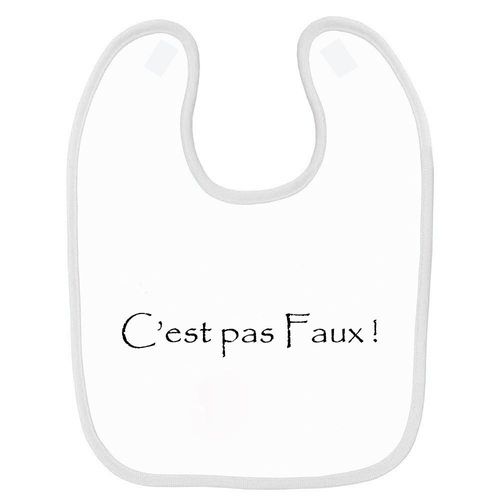 Bavoir Bébé Kaamelott C'est Pas Faux Blanc