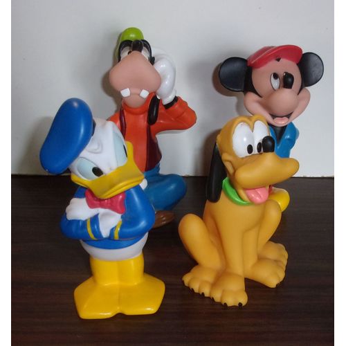 Lot De 4 Jouets Pour Le Bain : Mickey-Dingo-Pluto-Donald