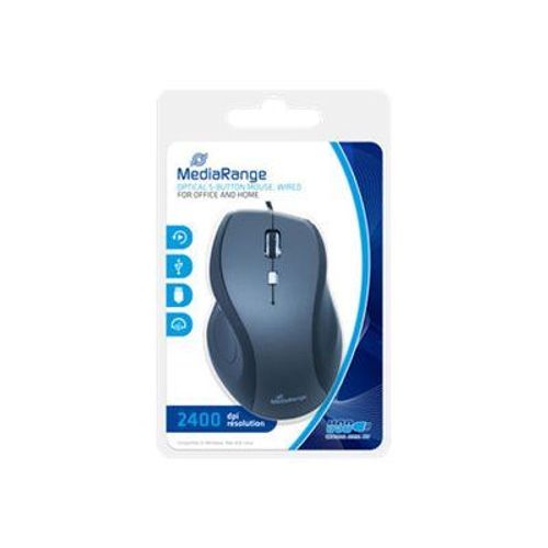 MediaRange - Souris - optique - 5 boutons - filaire - USB