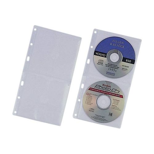 Durable Cd Wallets - Page Du Classeur À Cd - Capacité : 2 Cd - Transparent (Pack De 5)