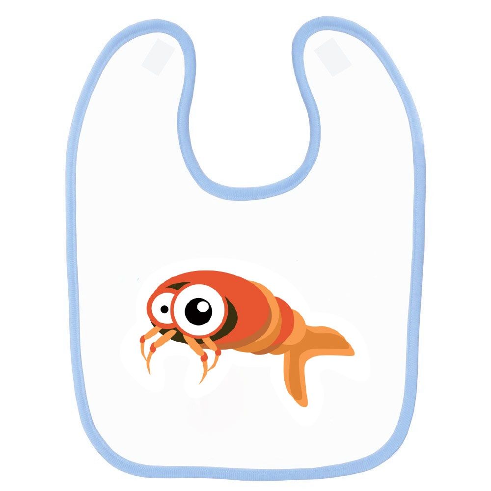 Bavoir Bebe Imprime Crevette Bleu Repas Rakuten