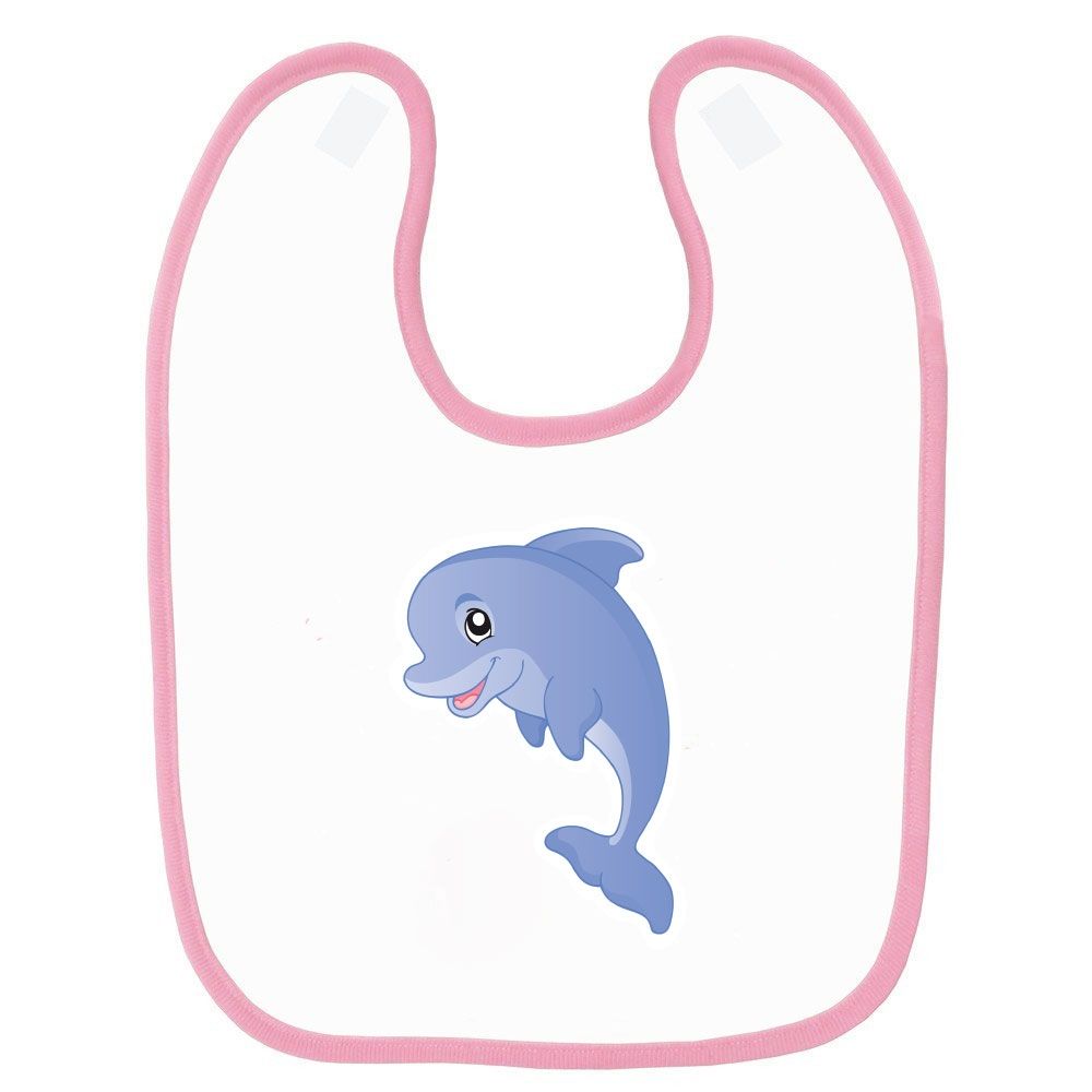 Bavoir Bebe Imprime Dauphin Rose Repas Rakuten