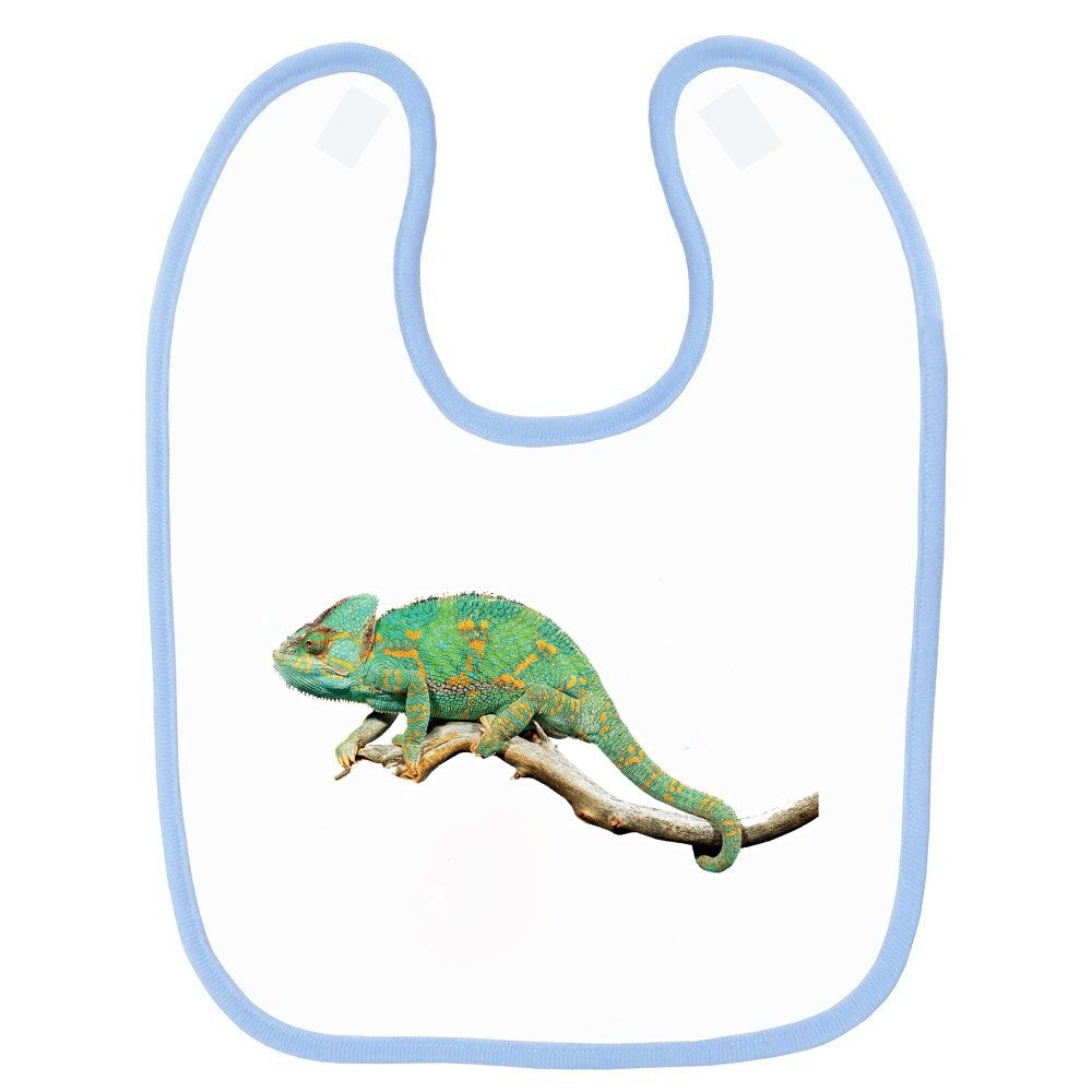 Bavoir Bebe Imprime Cameleon Bleu Repas Rakuten