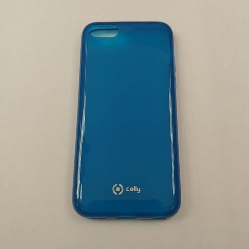 Coque Silicone Translucide Celly Pour Iphone 5c De Couleur Bleue