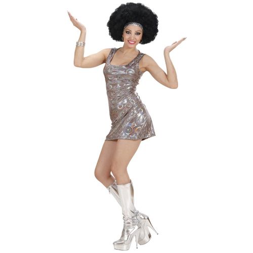 Déguisement Disco Argent Femme Medium