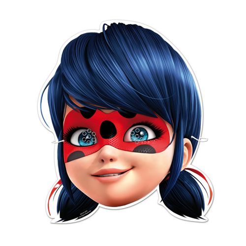 6 Masques En Carton Ladybug Taille Unique